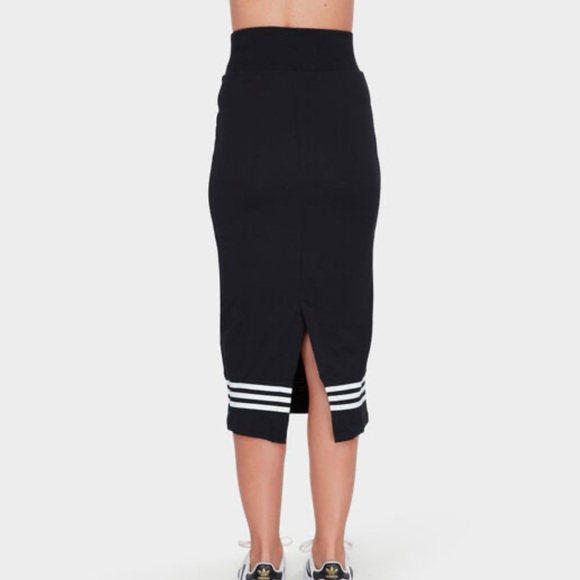 Adidas pencil skirt-midi length-elastic waistband-back slit, high waisted - Picture 6 of 13